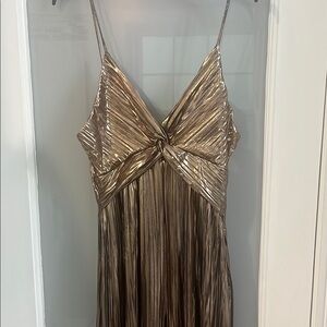 Elegant Gold Metallic Jumpsuit